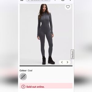 NWOT Lululemon Define Mesh-Back Onesie - Coal Gray Sz 8